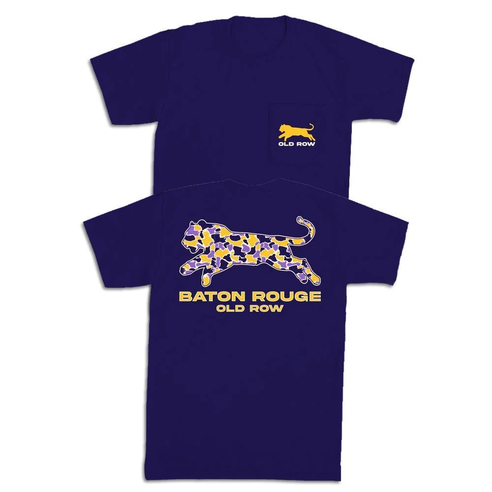 Baton Rouge Camo Tiger Pocket Tee