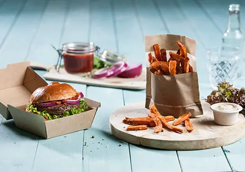 Boîtes Burger en Carton et Sachets Frites